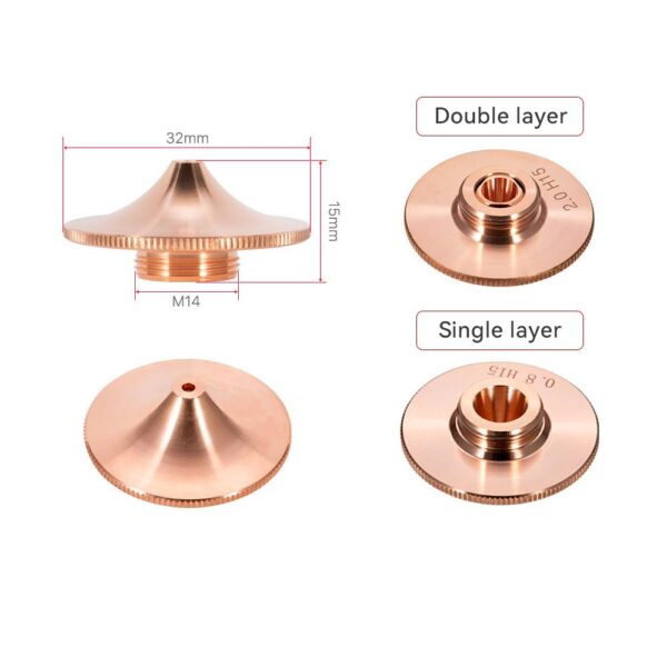 Bico de corte a laser rápido D32 H15 M14